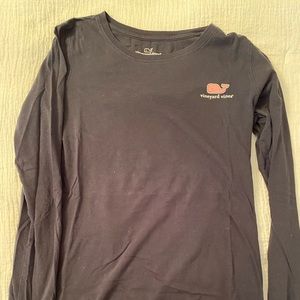 Navy vineyard vines long sleeve womens t-shirt